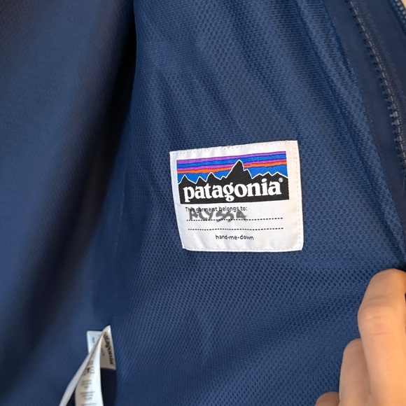 Patagonia Kids Raincoat - Beige and Navy - Picture 3 of 7